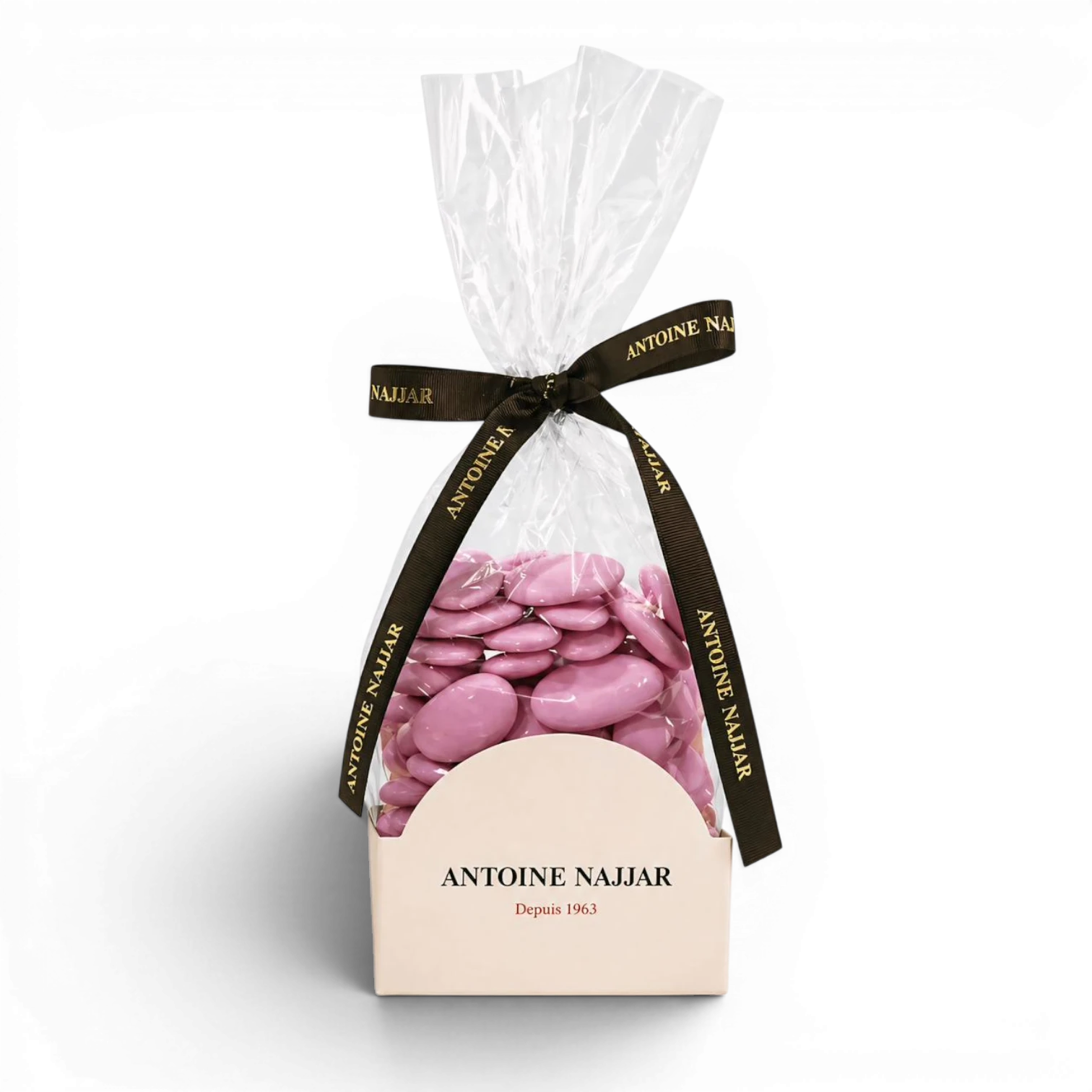 Dragée Pink Chocolate - Coated Candy with Chocolate Center