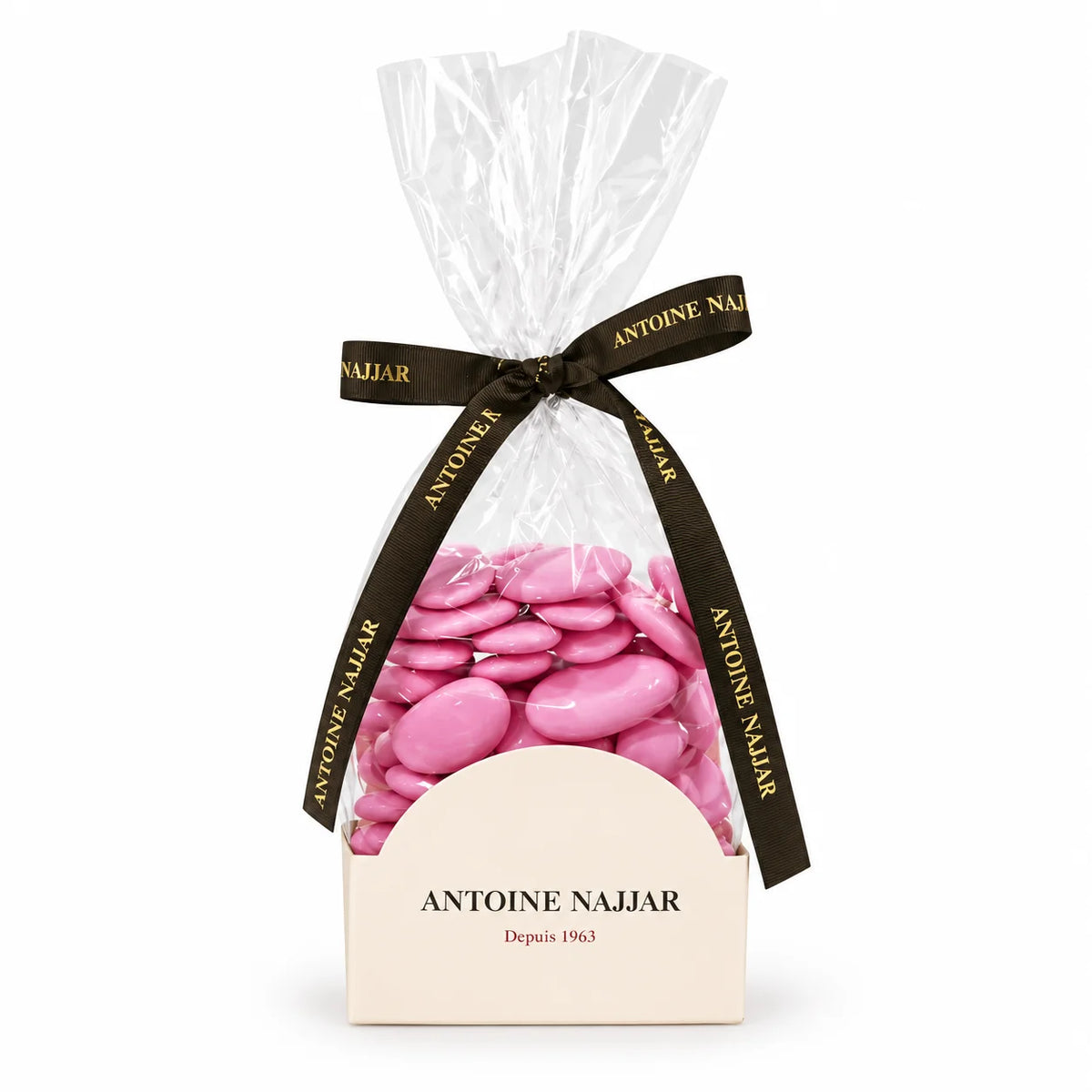 Dragée Pink Chocolate - Coated Candy with Chocolate Center