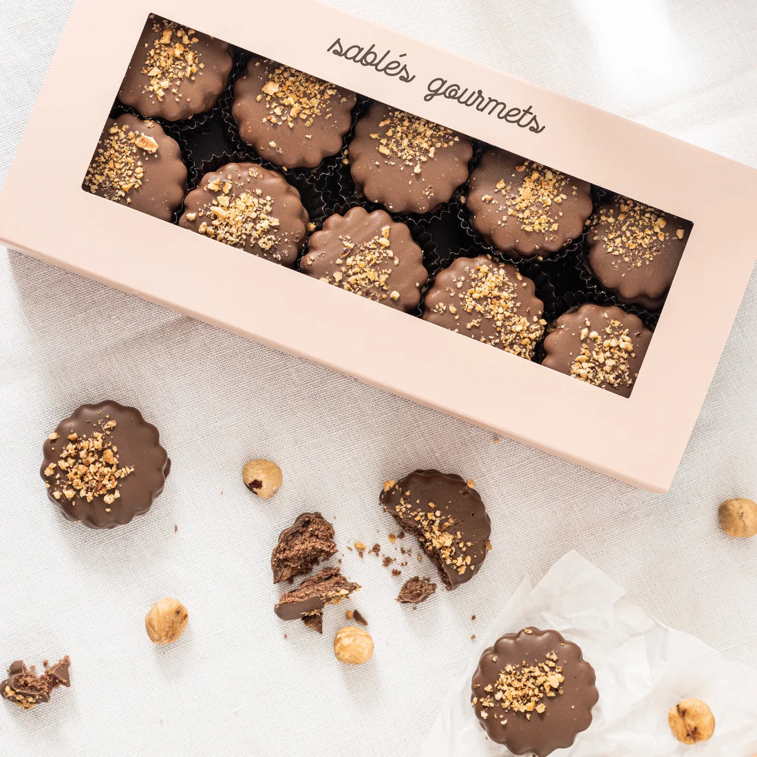 Sablés Gourmets - Hazelnut Sablés Box - 20 Pcs