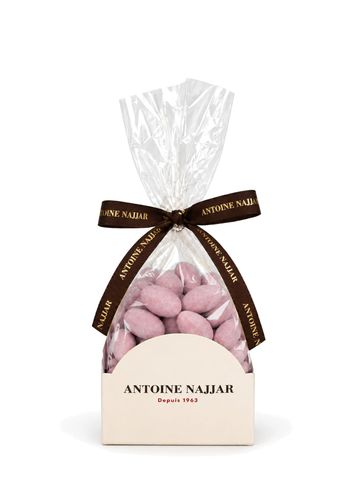 Strawberry yogurt coated almond