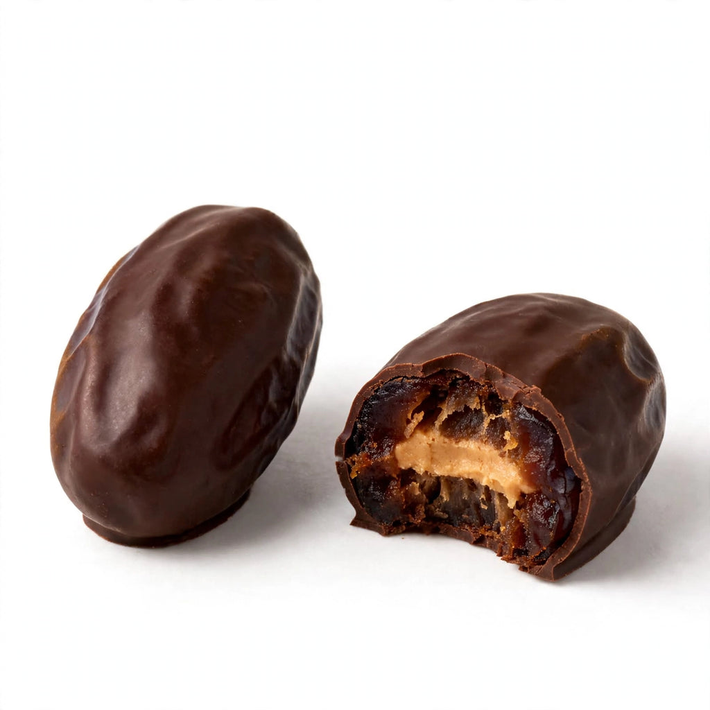 Dark Chocolate Coated Date with Peanut Butter